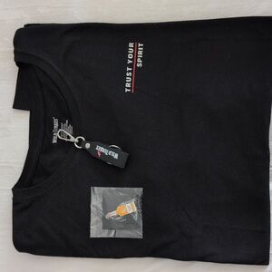 Wild Turkey Bourbon " Trust Your Spitit" Black Short Sleeve T Shirt ~